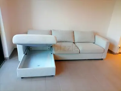 Almost like new condition Ikea vimle lshape sofabed under storage