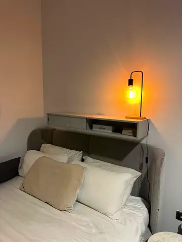 Modern Grey Floating Shelf with storage compartment