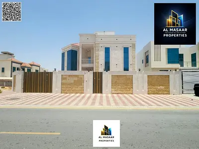 Corner villa in Al Yasmin area, 5700 sq ft plot, central air conditioning, freehold. Price includes