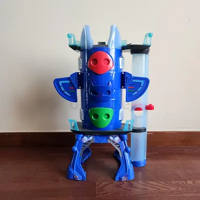 Pijamask Blue Kids Rocket Ball Drop Toy with Slides and Chutes