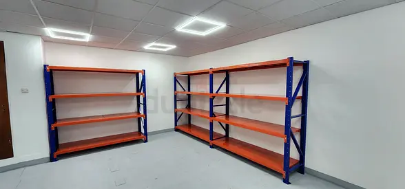 Heavy Duty Industrial Metal Storage Racks - Set of 2 (Orange/Blue)