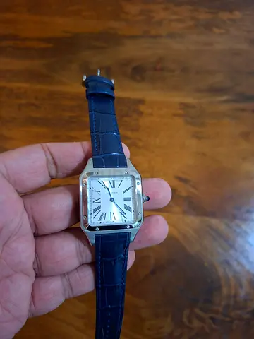 Cartier Santos Dumont Large - Blue Strap - 1:1