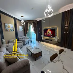 Super deluxe one-bedroom apartment with sea view in Ajman - Al Rashidiya 1 - Oasis Towers - furnishe