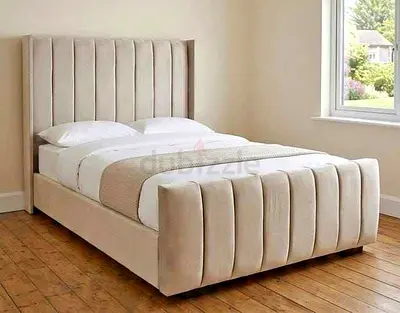 Luxury Premium Quality Double Size Bed Frame For Sale. Stylish Modern Design Panel Line Bed Frame