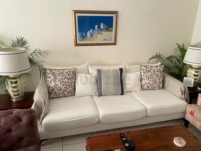 White 3-Seater Sofa in Good Clean Condition