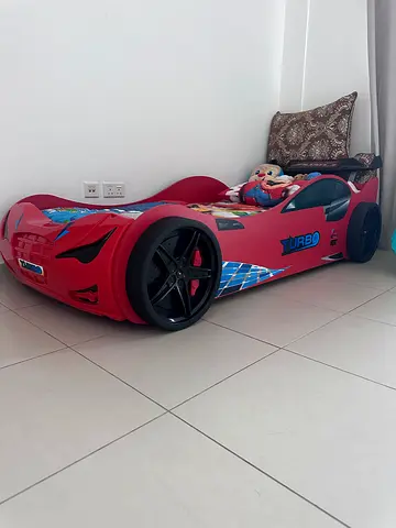 Red Race Car Bed - Single, Good Condition