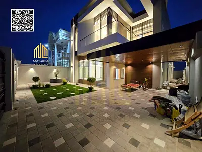 Luxury villa with air conditioning, electricity, and water, spacious, in Al Rawda area, directly fr
