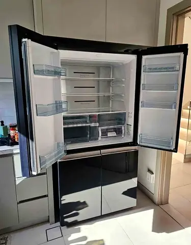 4 door Refrigerator Hitachi black glass body same brand new look free delivery with warranty