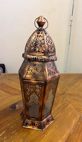 Decorative Lantern with Intricate Metalwork