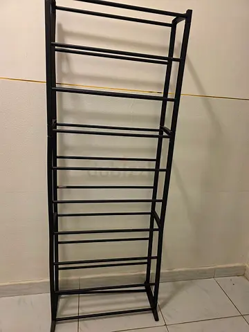 Tall Black Shoe Rack / Multi-tier Organizer (9-tier)
