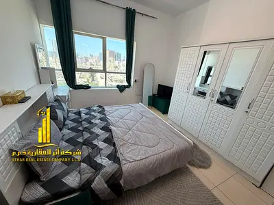 Studio with sea view balcony, Fully furnished new, very elegant furniture, including all bills, with a gym, swimming pool, and private parking.