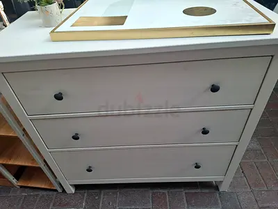White 3-Drawer Dresser / Chest - Good Condition