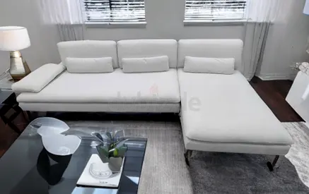 Roche bobois white color lshape sofa