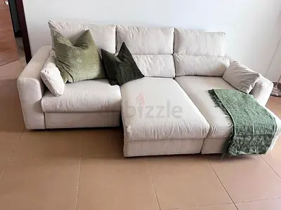 IKEA Esklstuna L Shape Sofa Bed Beige