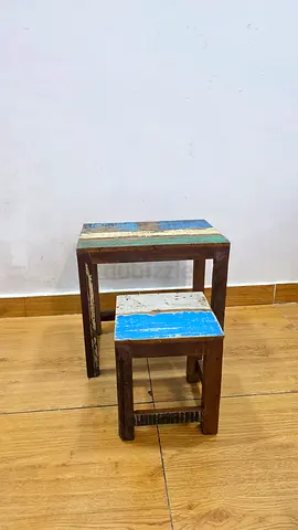Solid Wood Vintage Stools