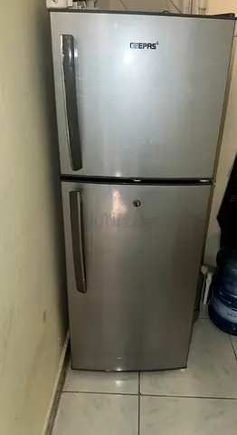 Geepas 2-Door Refrigerator - Silver, Good Working Condition