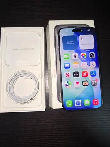 Iphone 15 pro max with Box and cable Dual Esim LLA version 256Gb Storage Waterpack batery 87%