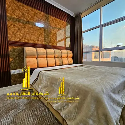 شقة فاخرة غرفتين وصالة بعجمان - الراشدية1 - ابراج الاورينت - مفروشة فرش فندقى للايجار الشهرى