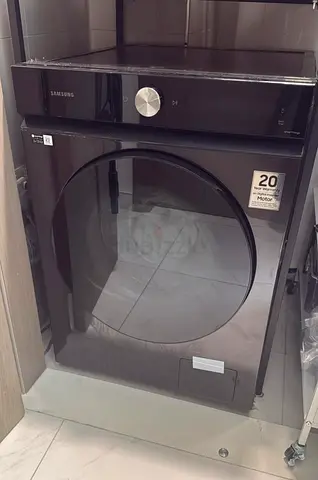 Samsung Bespoke AI Washer-Dryer - غسالة التحميل الأمامي بنظام Bespoke AI، بميزة التوزيع الآلي،