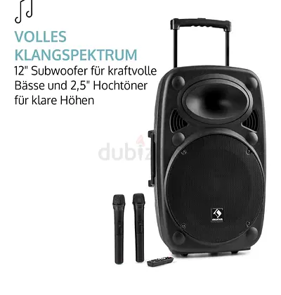 [100% BRAND NEW IN BOX] Auna Streetstar 12 Mobile PA Karaoke Speaker Set - German Brand