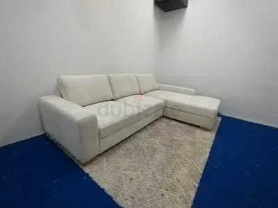 Ikea beige color lshape sofa with storage