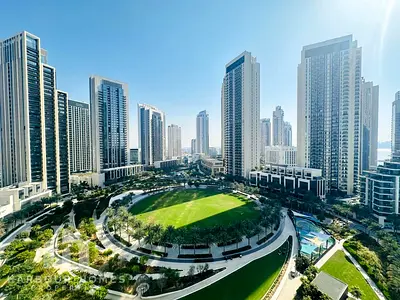 Partial Burj & Garden View | Semi Close Kitchen |