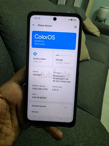 Oppo A3x 128GB Storage 4GB RAM Smartphone