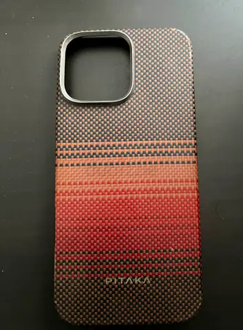 Pitaka iPhone 16 Pro Max MagSafe phone case (textile pattern) - good condition