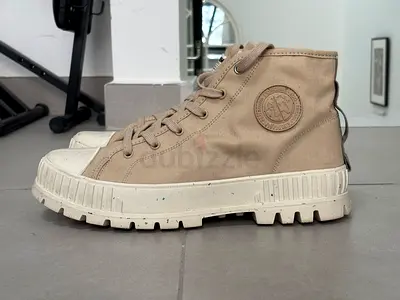 Palladium Pallashock Organic High-Top Sneakers – Sand / Beige