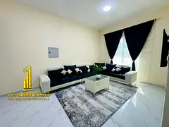 Luxury apartment, second occupancy, one bedroom and living room with a balcony and open view. Ajman,