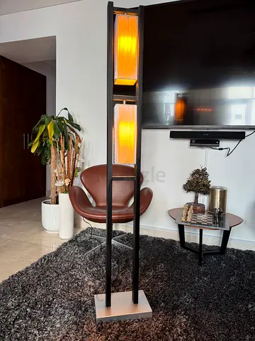 Stylish Vecta Floor Lamp, 2 lampshades with LED bulbs, H: 161cm