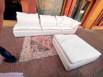 Selling ___marina home luscious Modular feather filled sofa with ottoman