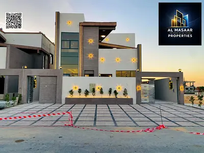 Villa for sale in Al-Haliwa, 4 master bedrooms, including registration and ownership fees, and includes water, electricity, and central air conditioni