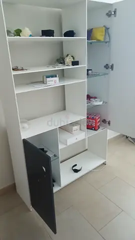White modular shelving/storage unit - good condition