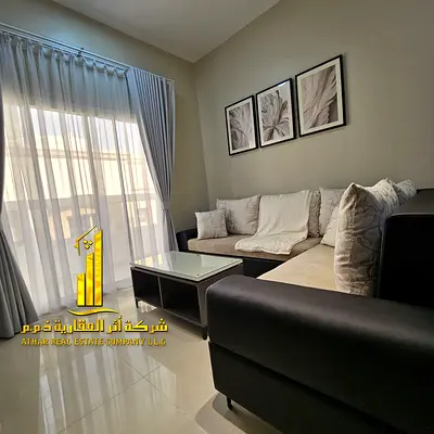اجمل شقة غرفة وصالة مفروشة فرش جديد للايجار الشهرى بعجمان - الجرف2 - بجوار مدرسة الاقصى