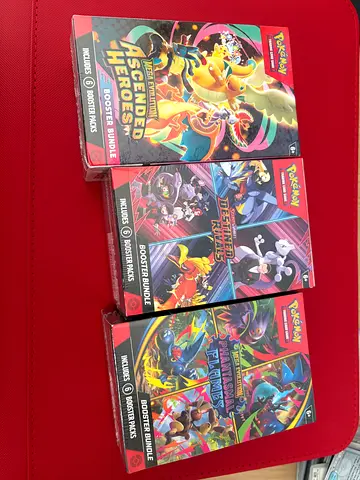 Ascended heroes, Destined Rivals, and Phantasmal Flames booster bundle for sale