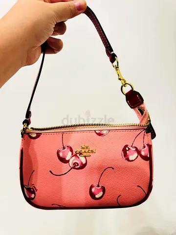 Coach Pink Cherry Print Wristlet / Small Bag