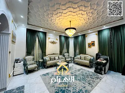Luxury villa for sale in Al Yasmin area, with 5 bedrooms, living room, and majlis. Attractive price