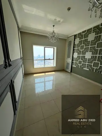 Luxury 2-bedroom apartment for annual rent in Ajman – Concord Tower, master bedroom, 2 bathrooms, s