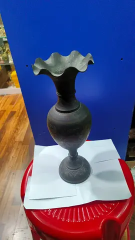 Antique decorative metal vase- 35cm height, 13cm length