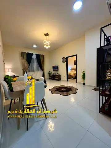 ✨ Luxury apartment for monthly rent, one bedroom and a hall with an open view, fully furnished with elegant furniture and a fully equipped kitchen