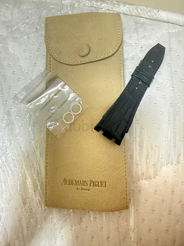 Original Audemars Piguet AP Leather Strap + Le Brassus Pouch – Genuine Set