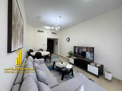 Luxury apartment, second occupancy, two bedrooms, living room, and balcony. Ajman, Al Yasmin Towers. for monthly rent.