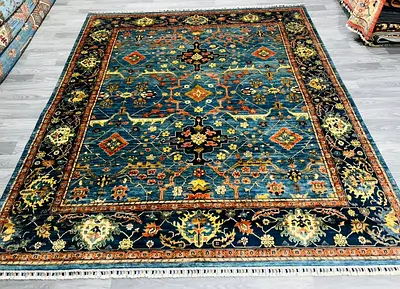 Afghan Hand-Knotted Wool Carpet 8x10 | Vegetable Dye | 124,000 Knots/m²