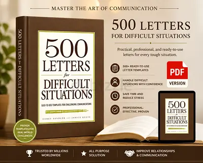 500 Letters for Difficult Situations by Corey Sandler | E-Book PDF