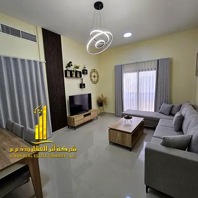 اجمل وافخم شقة غرفة وصالة اطلالة مفتوحة مفروشة فرش جديد للايجار الشهرى بعجمان - الكورنيش