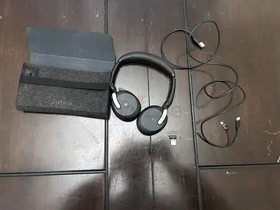 Jabra Evolve 2 65 Flex Wireless Bluetooth Headset with USB Dongle and Case
