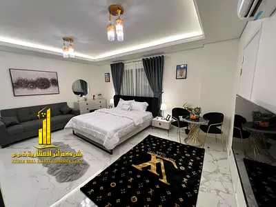 فرصة ذهبية أفخم استوديو مفروش بالكامل للإيجار الشهري في المويهات 3  شامل الانترنت والفواتير – عجمان ✨