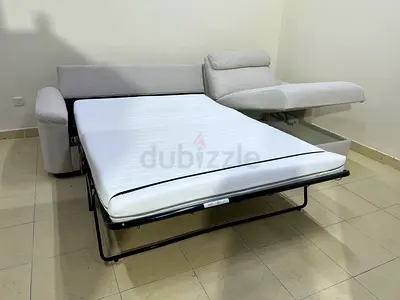 Ikea Lidhult L shape sofa bed with mattress