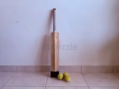 Cricket Bat with 3 Cricket Balls - Good Used Condition